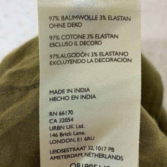 Anthropologie Scallop Hem Elastic Waist Shorts in Moss Sz XS - Picture 13 of 15